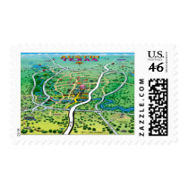 Austin Map Postage Stamp