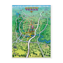 Austin Map Postcards