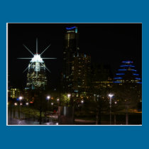 Austin Night Skyline postcards