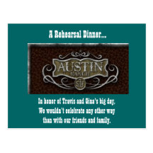 Austin Ranch logo, A Rehearsal Dinner..., In ho... Post Card