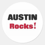 Austin Rocks Round Sticker