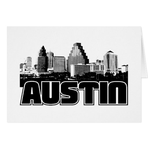 Austin Skyline Greeting Cards Zazzle