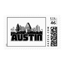 Austin Skyline Postage Stamp