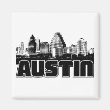 Austin Skyline Refrigerator Magnets