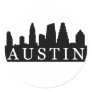 Austin Skyline Round Sticker