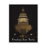 austin state capitol building border postcard