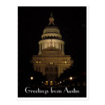 austin state capitol building border postcard