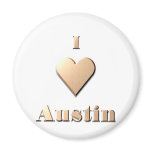 Austin -- Tan Fridge Magnet