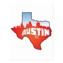 Austin Texas Cityscape Postcard