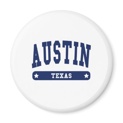 Austin Texas College Style t shirts Refrigerator Magnet by republicofcities