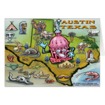Austin TEXAS Map Card