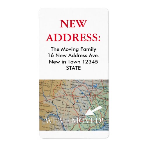Austin, Texas New Address Label Zazzle