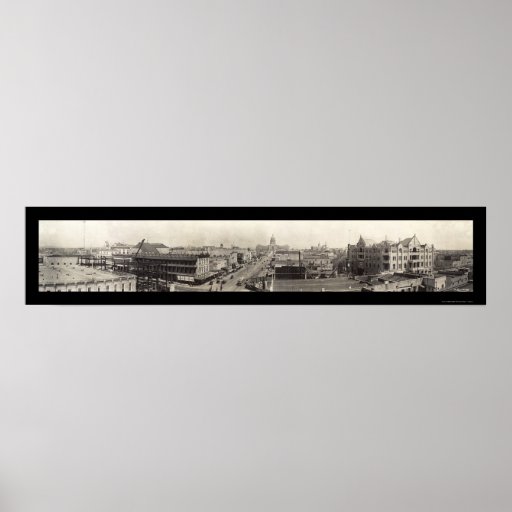 Austin, Texas Panorama Photo 1910 Print