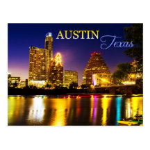 Austin, Texas Skyline at Night Post Cards