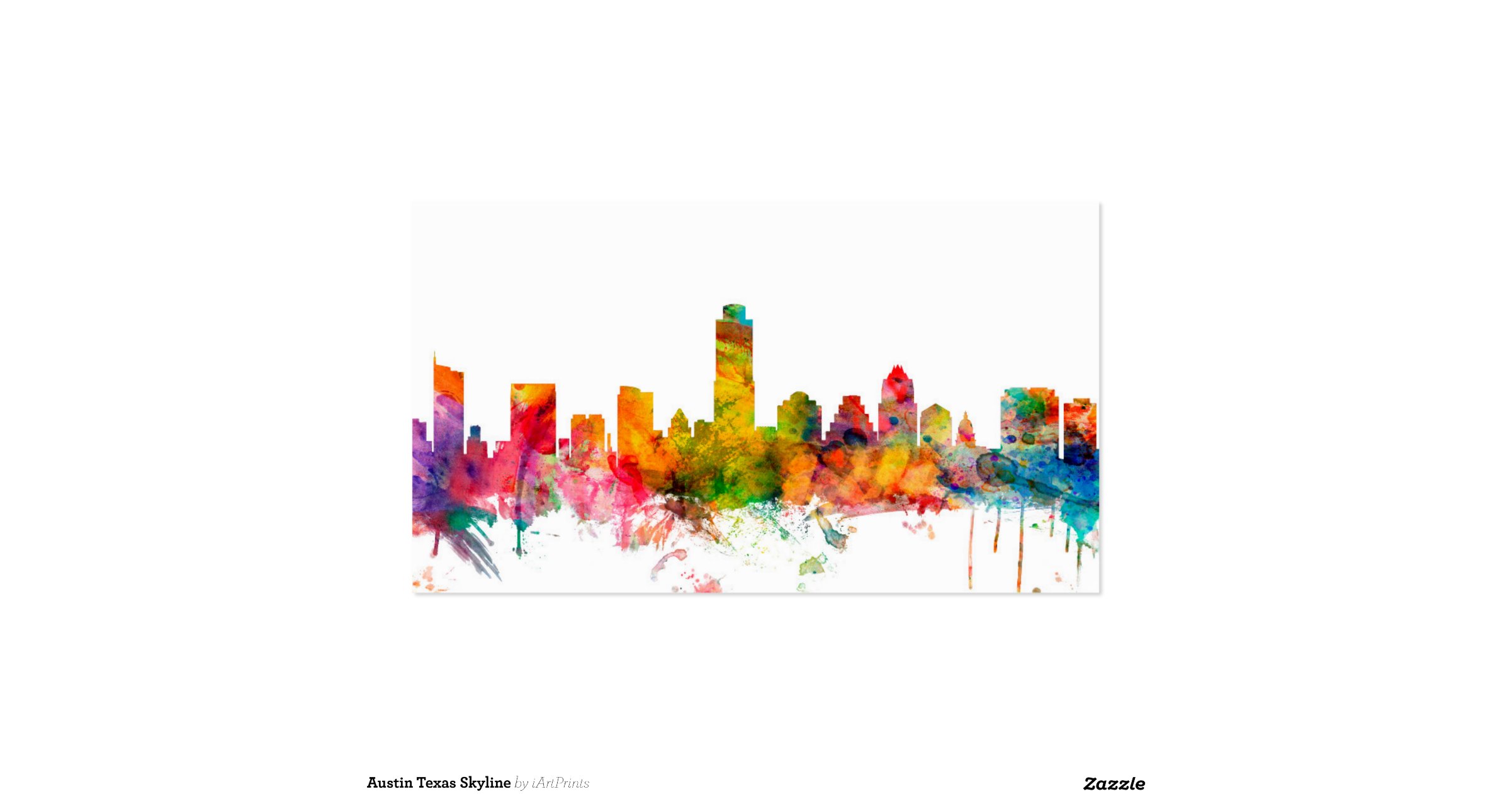 Austin Texas Skyline Pack Of Standard Business Cards Zazzle
