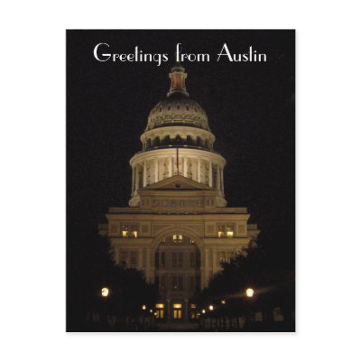austin texas state capitol building postcards by cardart