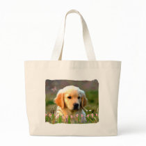 Austin The Golden Labrador Canvas Bags