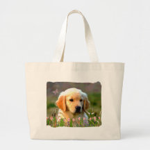 Austin The Golden Labrador Canvas Bags