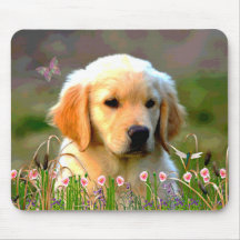 Austin The Golden Labrador Mouse Mats
