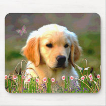 Austin The Golden Labrador Mouse Mats