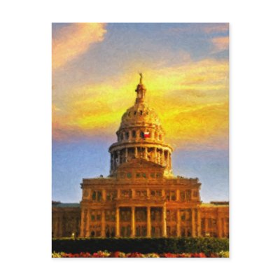 Austin TX Sunset Postcard by steedjas