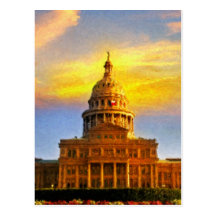 Austin TX Sunset Postcard