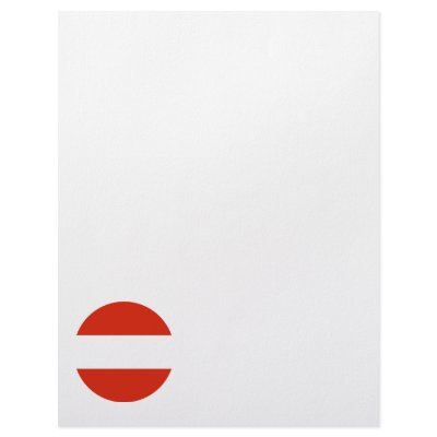 Austra Round Flag Letterhead Design by JayAtZazzle