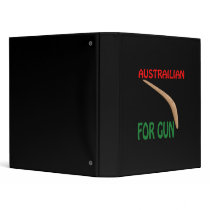 Austrailian For Gun Vinyl Binder