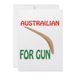 Austrailian For Gun Personalized Invitation