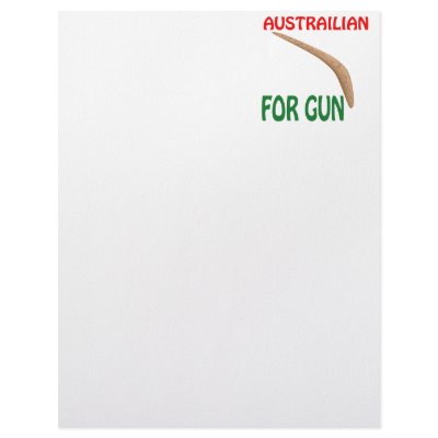 Austrailian For Gun Custom Letterhead by Violentville