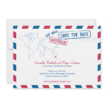 Australia Air Mail Wedding Save The Date Invite