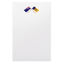 Australia and Capital Territory Crossed Flags stationery by Vexillophile Australia and Capital Territory Crossed Flags stationery