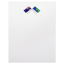 Australia and Christmas Island Crossed Flags letterhead by Vexillophile Australia and Christmas Island Crossed Flags letterhead