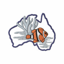 Australia and Clown Fish embroidered shirts by ZazzleEmbroidery Australia and Clown Fish embroidered shirts