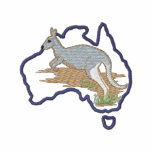 Australia and Kangaroo Embroidered Polo Shirt