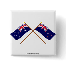 Australia and New Zealand Crossed Flags Pins