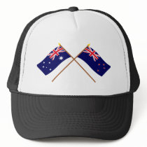 Australia and New Zealand Crossed Flags Trucker Hat