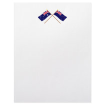 Australia and New Zealand Crossed Flags Customized Letterhead