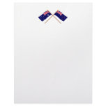 Australia and New Zealand Crossed Flags Customized Letterhead