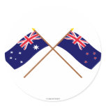 Australia and New Zealand Crossed Flags Stickers