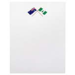 Australia and Norfolk Island Crossed Flags Letterhead