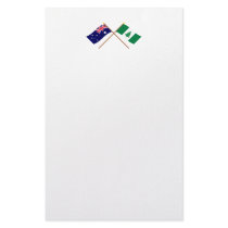 Australia and Norfolk Island Crossed Flags stationery by Vexillophile Australia and Norfolk Island Crossed Flags stationery