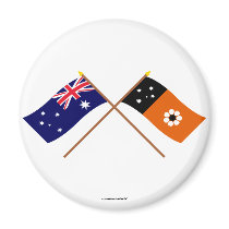Australia and Northern Territory Crossed Flags magnets by Vexillophile Australia and Northern Territory Crossed Flags magnets