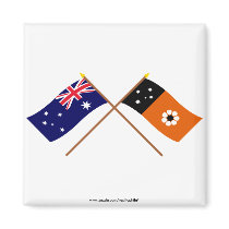 Australia and Northern Territory Crossed Flags magnets by Vexillophile Australia and Northern Territory Crossed Flags magnets