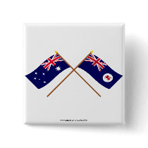 Australia and Tasmania Crossed Flags buttons