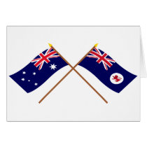 Australia and Tasmania Crossed Flags cards by Vexillophile Australia and Tasmania Crossed Flags cards