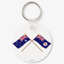 Australia and Tasmania Crossed Flags keychains