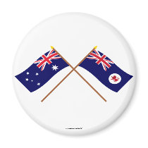 Australia and Tasmania Crossed Flags magnets