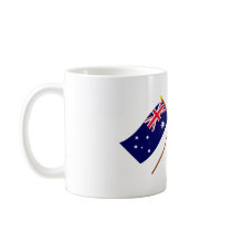 Australia and Tasmania Crossed Flags Coffee Mug