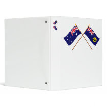 Australia and Western Australia Crossed Flags binders by Vexillophile Australia and Western Australia Crossed Flags binders